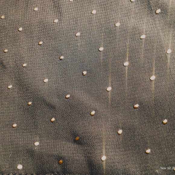 Reitmans Black Sheer Sleeveless Studded Blouse Top Size 13 - Picture 5 of 8